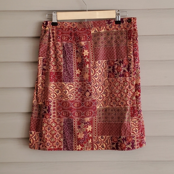 Coldwater Creek M boho earthy wrap mini skirt - Picture 3 of 5